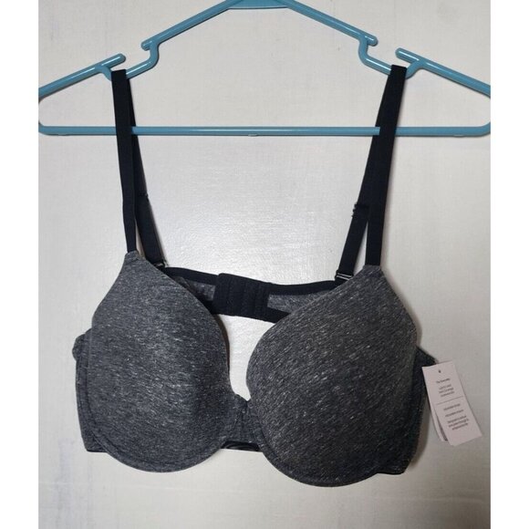 New Auden Women's Gray Underwire Lightly Line Bra Adjustable Straps Size 34B - Picture 1 of 6